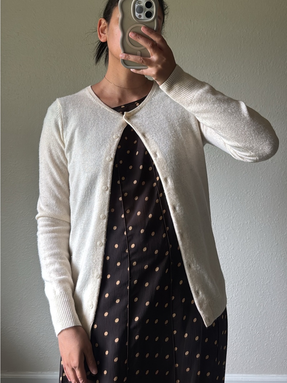 Vintage cashmere cream cardigan